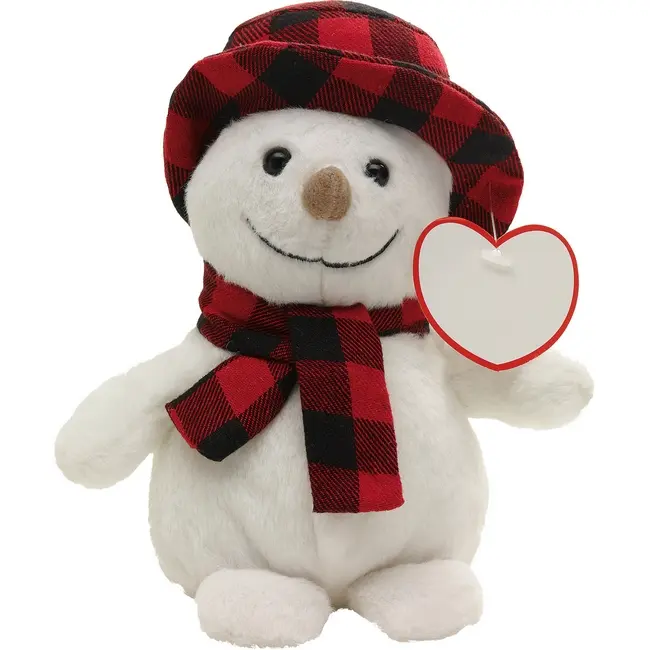 Плюшевый снеговик 'JOHANN' Белый Красный 3261-01