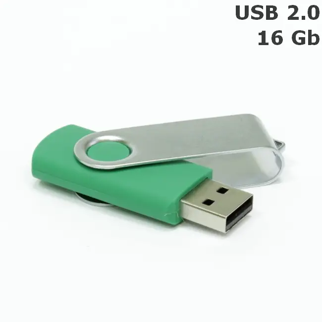 Флешка 'Twister' 16 Gb USB 2.0 Зеленый Серебристый 3675-89