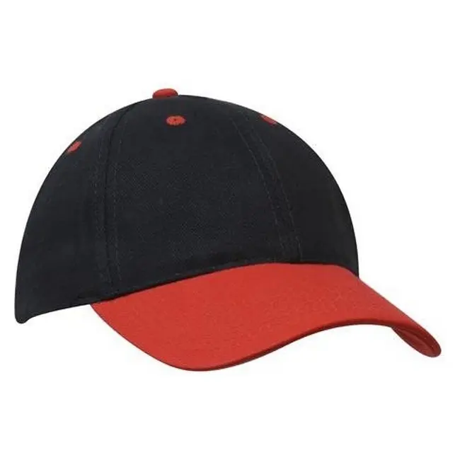 Кепка 'HeadWear' 'Brushed Cotton Cap' Navy-Red Черный Красный 6948-11
