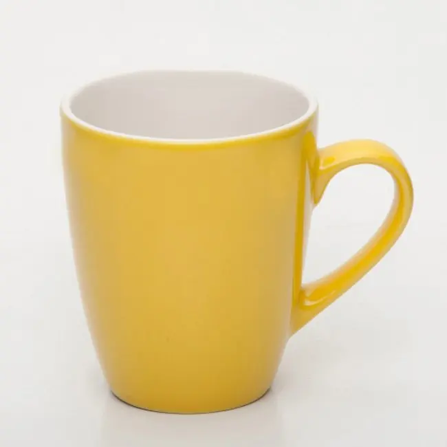 Чашка керамическая 340 мл Желтый Белый 5391-02