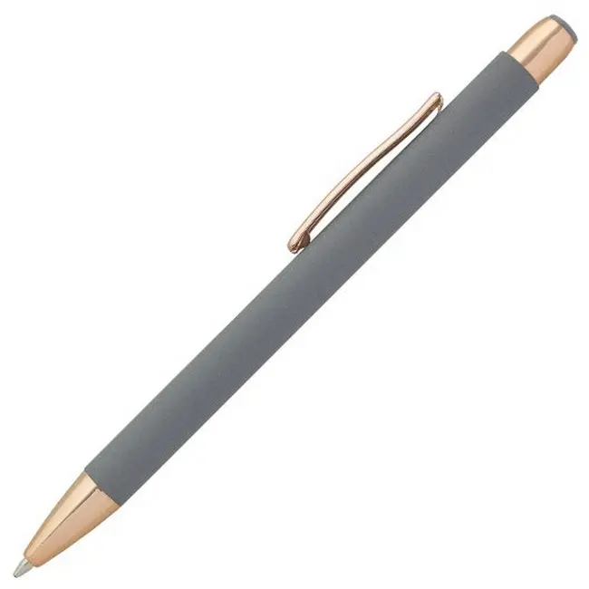 Ручка металлическая 'GLORIA' soft-touch зеркальный лого Золотистый Серый 15195-04