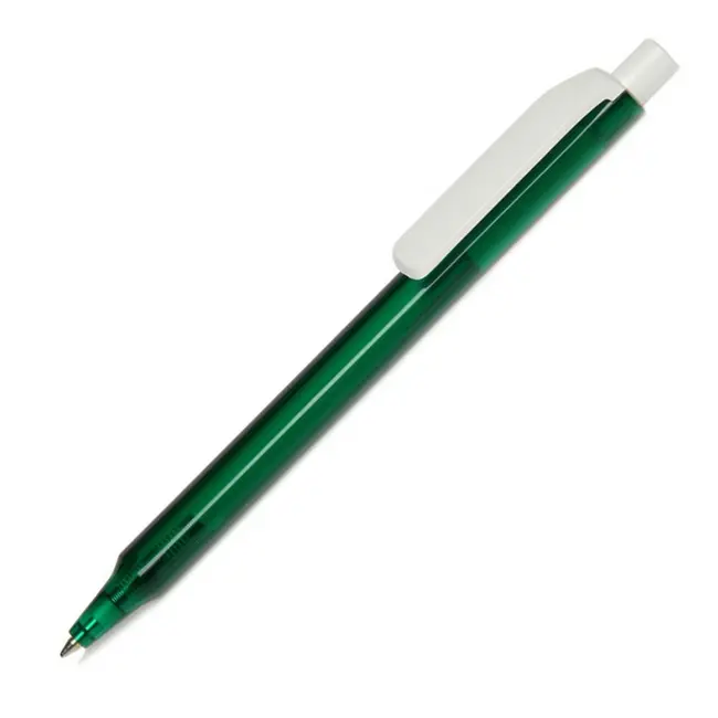 Ручка 'ES1' пластикова одноразова Белый Зеленый 1303-03