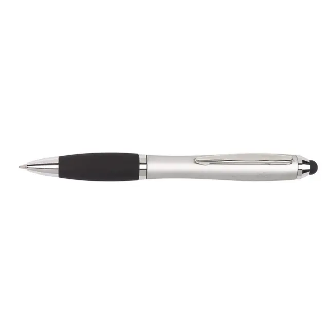 Ручка стилус пластикова Серебристый Черный 2789-10