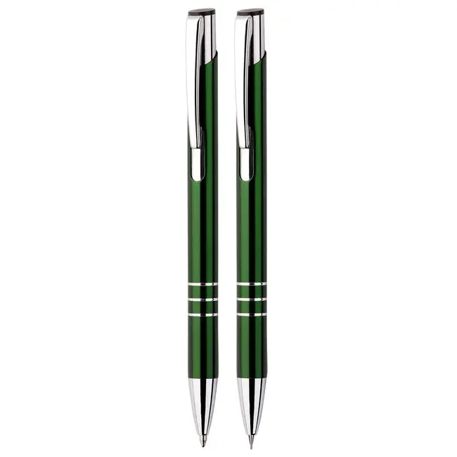 Набор ручка и карандаш металлические Зеленый Серебристый 5676-02