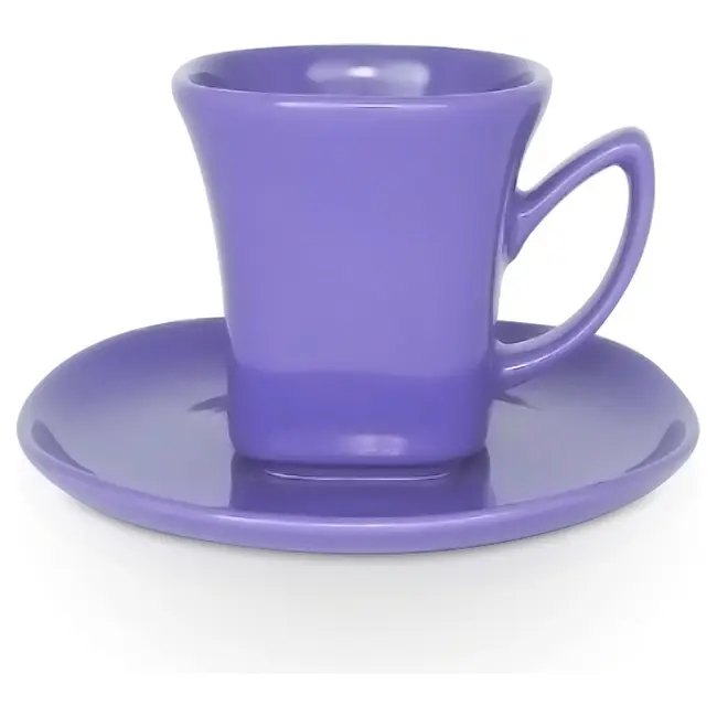Чашка керамічна Lira S з блюдцем 180 мл Фиолетовый 1781-07