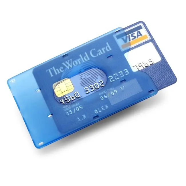 Футляр для банківської картки Прозрачный Синий 6589-03