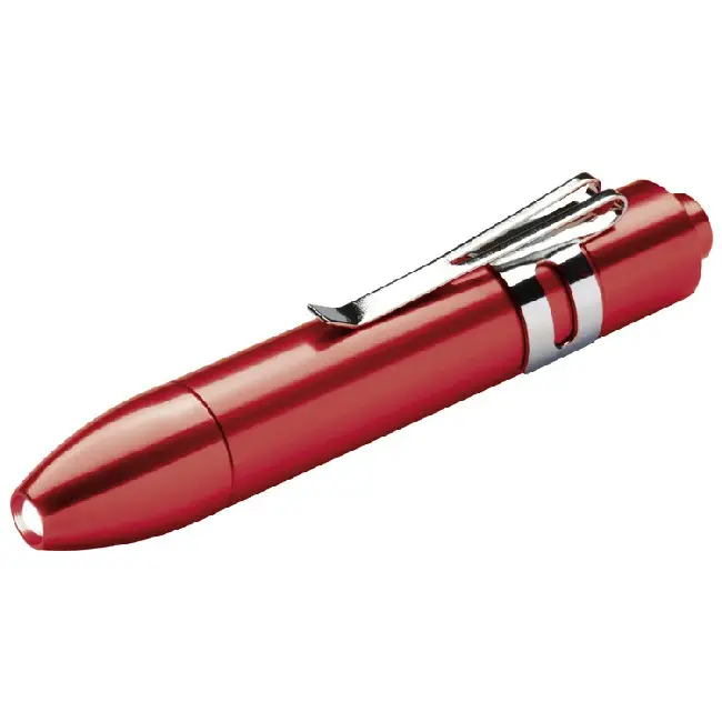 Ліхтарик з кліпсою у формі ручки Серебристый Красный 5339-01