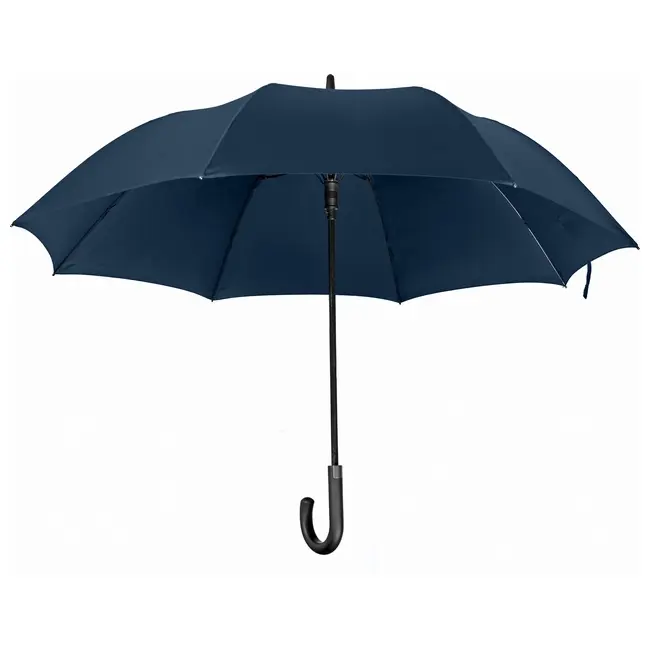 Зонт трость с карбоновым держателем и прорезиненной ручкой Черный Темно-синий 3708-04