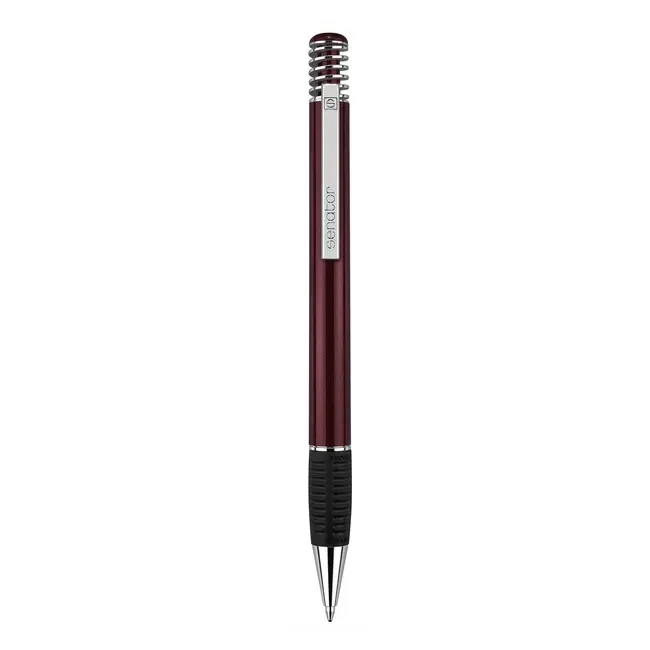 Ручка пластиковая 'Senator' 'Soft-Spring Polished' Черный Серебристый Бордовый 8365-06