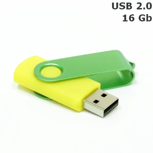 Флешка 'Twister' 16 Gb USB 2.0 Желтый Зеленый 3675-12