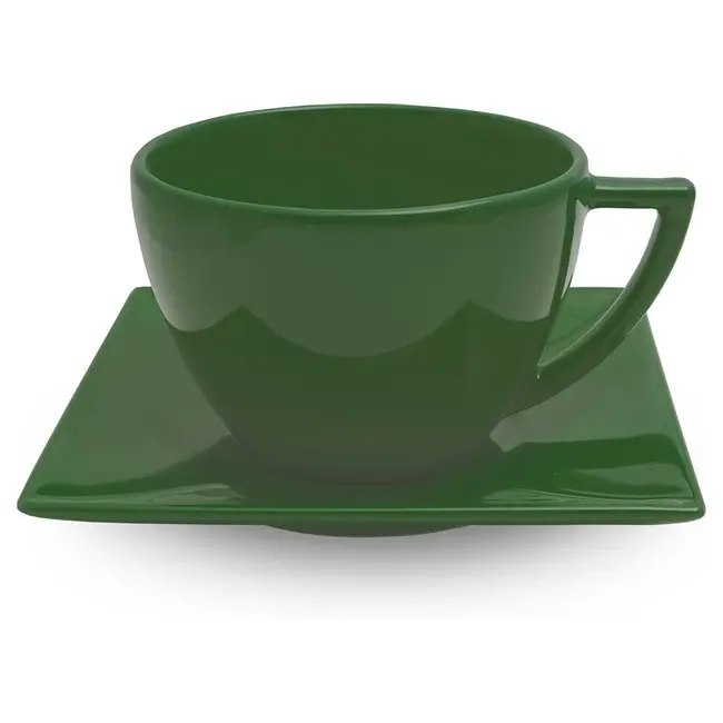 Чашка керамічна Peru S з блюдцем 520 мл Зеленый 1799-18