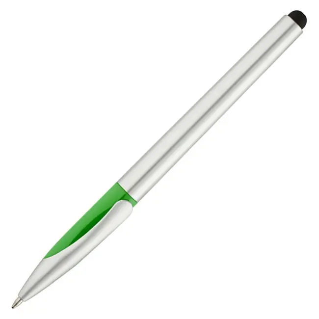 Ручка-стилус пластиковая Серебристый Зеленый 10053-03