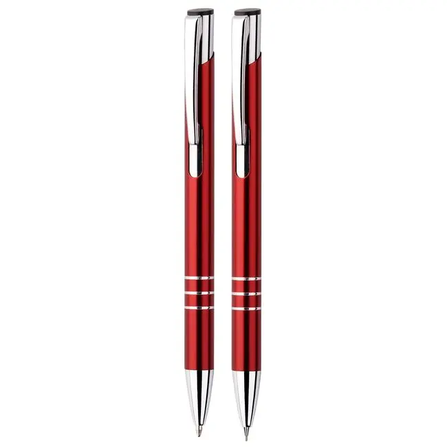 Набір ручка і олівець металеві Красный Серебристый 5676-03