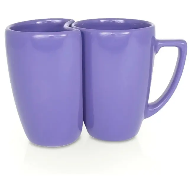 Набір з двох чашок Eden Plus керамічний 330 / 250 мл Фиолетовый 1802-07