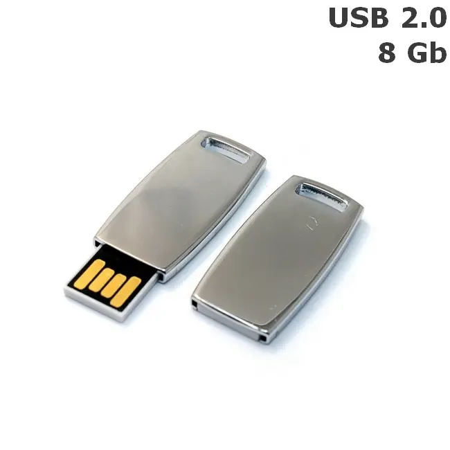Флешка металева 8 Gb USB 2.0 Серебристый 6138-01