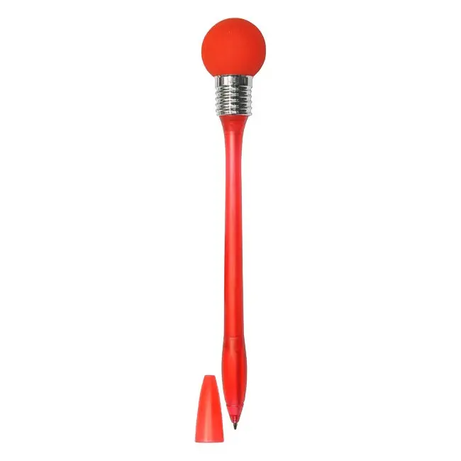 Ручка пластикова Лампочка з світлодіодом Серебристый Красный 3844-02