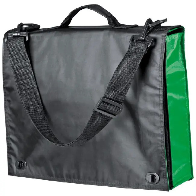 Сумка-портфель на плече Черный Зеленый 5099-01