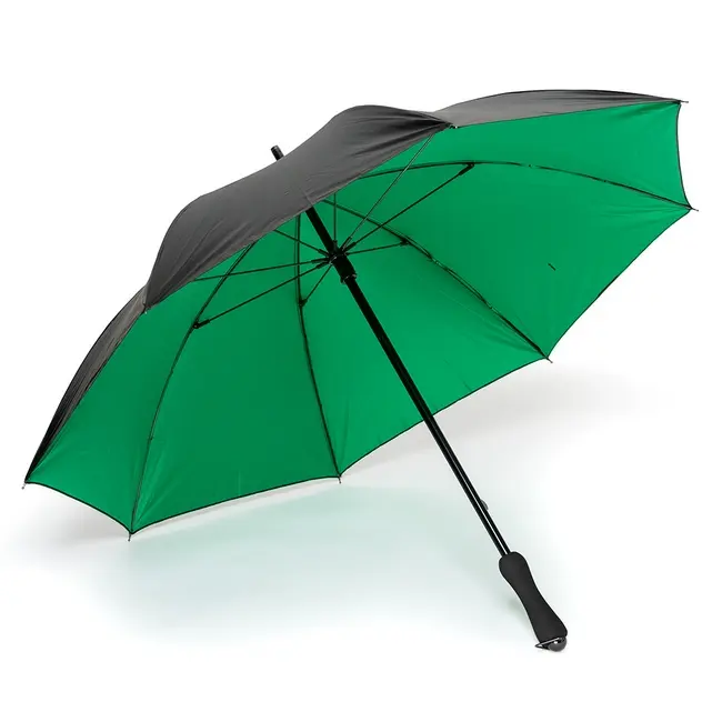 Зонт трость механический Зеленый Черный 13654-03