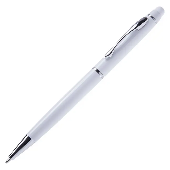 Ручка стилус металлическая Серебристый Белый 8583-01