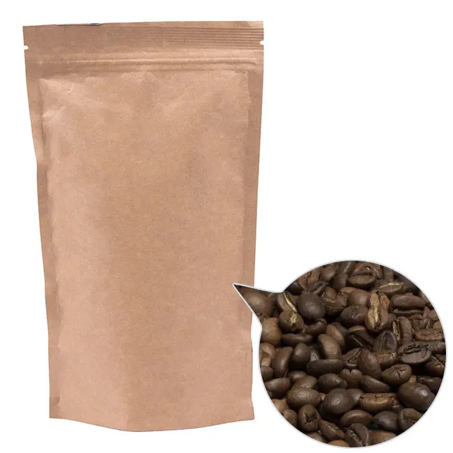 Кава зерно '100% Арабіка Колумбія Супремо' ДП140х240 крафт 300г Коричневый 13813-02