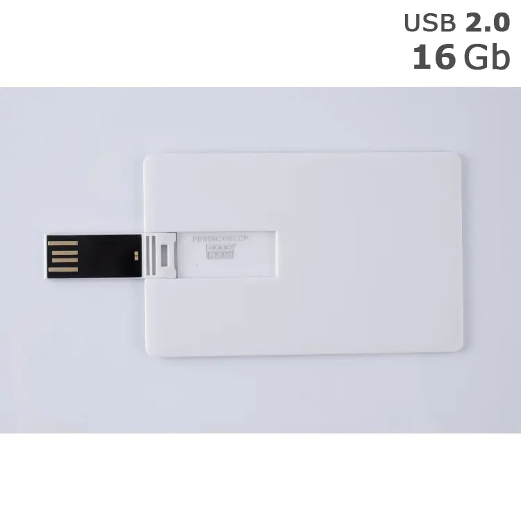 Флешка 'GoodRAM' 'Credit card' под логотип 16 Gb USB 2.0 Белый 5351-01