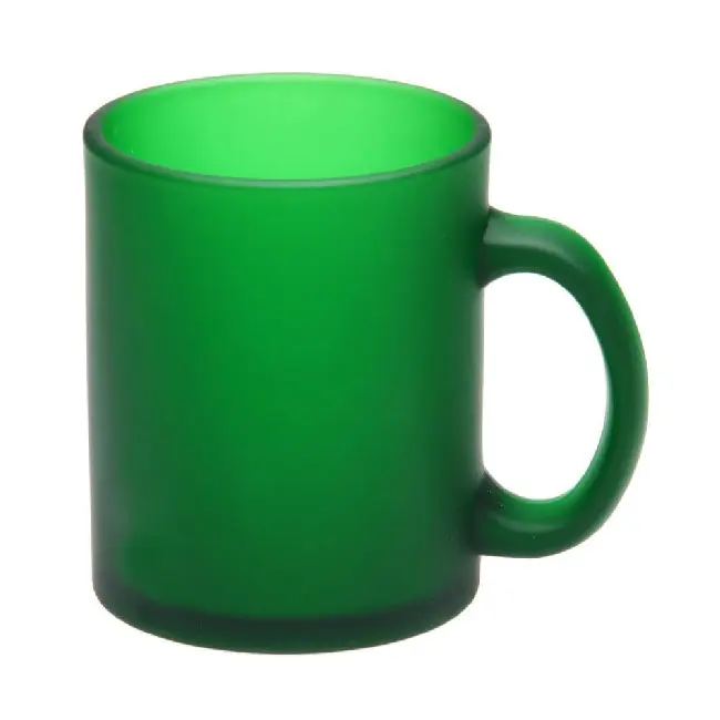 Кружка з матового напівпрозорого скла зеленого кольору Зеленый 4612-05