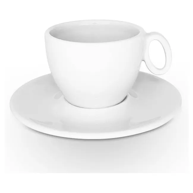 Чашка керамічна Coco S з блюдцем 160 мл Белый 1731-01