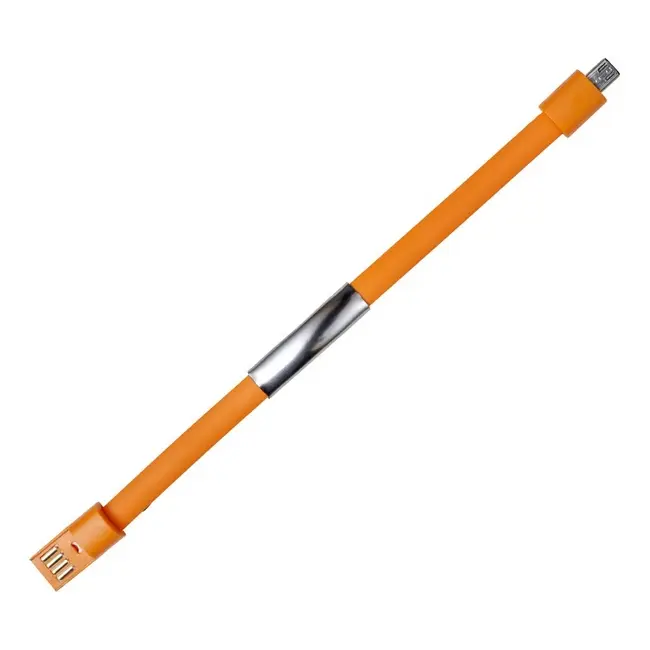 USB-браслет силиконовый Оранжевый Серебристый 13093-03