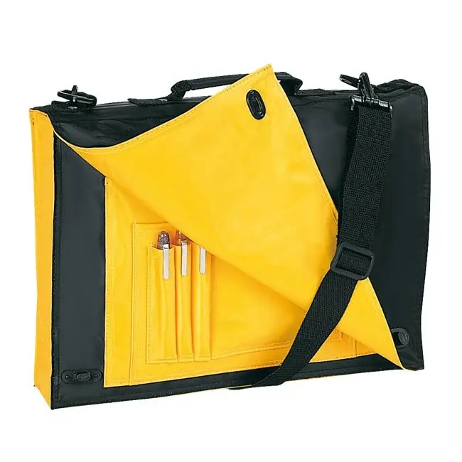 Сумка-портфель на плечо Черный Желтый 5099-04