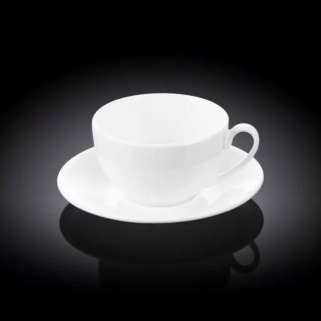 Чашка з блюдцем 'Wilmax' для чаю 250мл Белый 9692-01