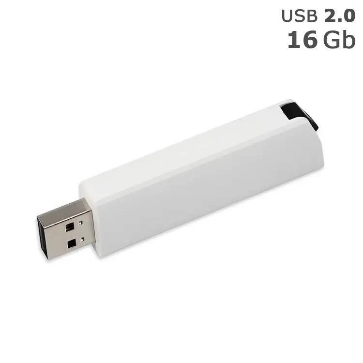Флешка 'GoodRAM' 'Click' под логотип 16 Gb USB 2.0 белая Белый Черный 4774-01