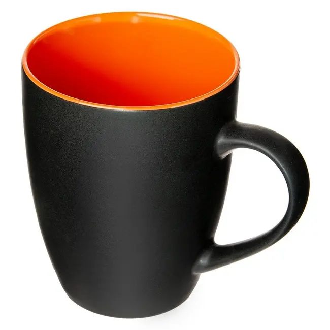 Чашка керамическая 350мл Черный Оранжевый 13148-05