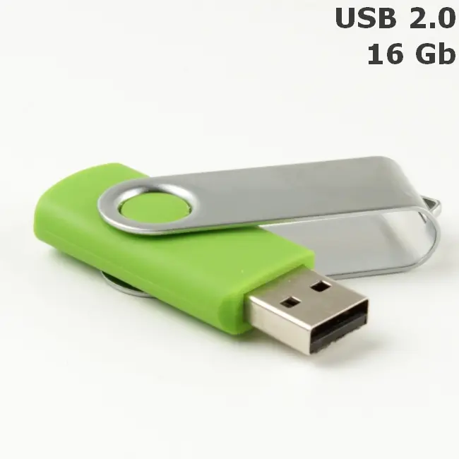 Флешка 'Twister' 16 Gb USB 2.0 Зеленый Серебристый 3675-113