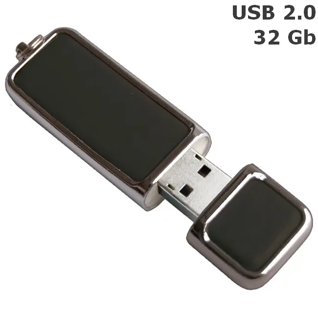 Флешка 'GoodRAM' 'ART LEATHER' 32 Gb USB 2.0 черная Серебристый Черный 6312-02