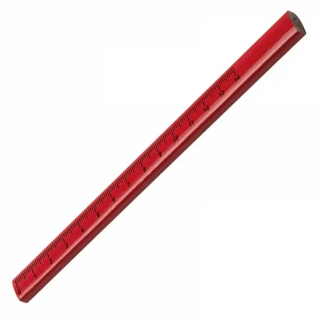 Олівець будівельний з лінійкою Красный 12290-02