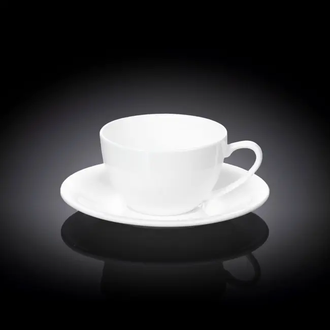 Чашка з блюдцем 'Wilmax' для капучино 180мл Белый 9693-01
