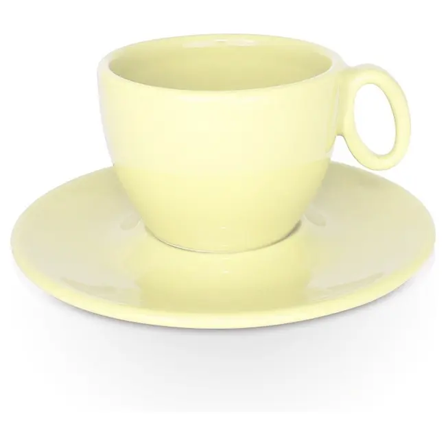 Чашка керамічна Coco S з блюдцем 160 мл Желтый 1731-21