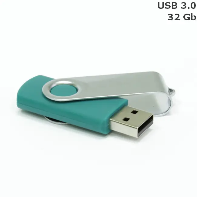 Флешка 'Twister' 32 Gb USB 3.0 Серебристый Зеленый 15258-88