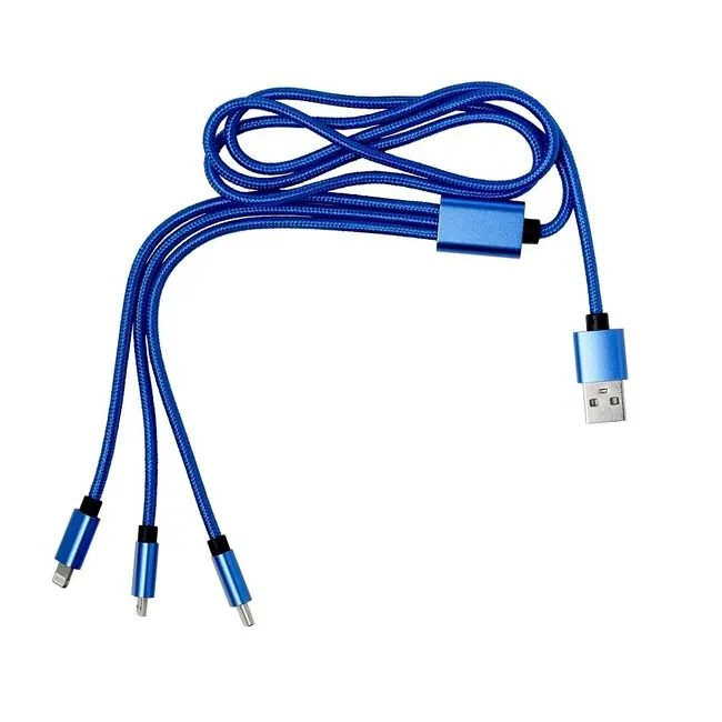 Зарядний кабель-перехідник 4 в 1 Синий 13149-02
