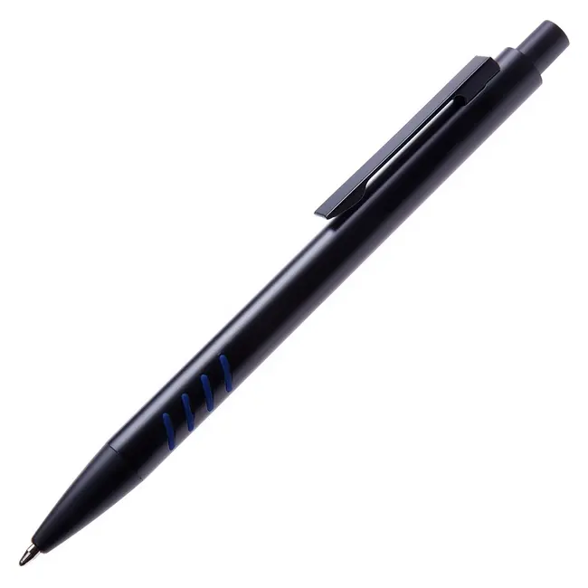 Ручка шариковая металлическая глянцевая Черный Синий 8580-04