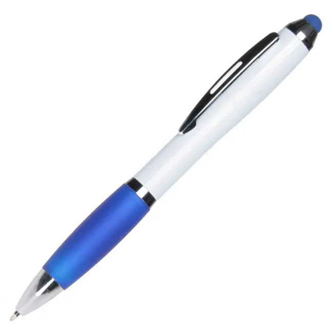 Ручка стилус пластикова Серебристый Белый Синий 13053-02