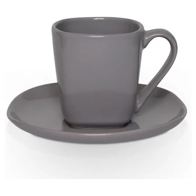 Чашка керамическая Etna S с блюдцем 180 мл Серый 1753-12