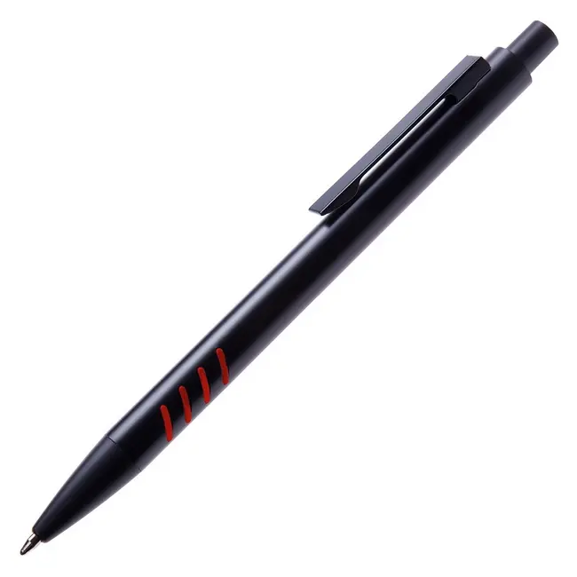 Ручка шариковая металлическая глянцевая Красный Черный 8580-03