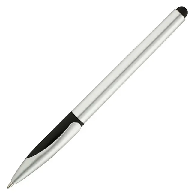 Ручка-стилус пластикова Черный Серебристый 10053-04