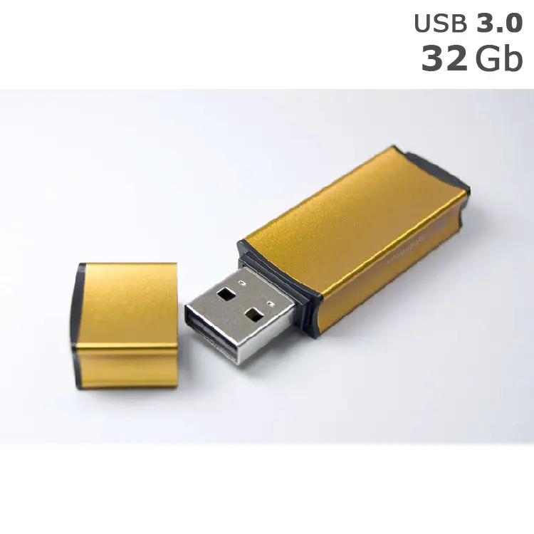 Флешка 'GoodRAM' 'EDGE' под логотип 32 Gb USB 3.0 золотистая