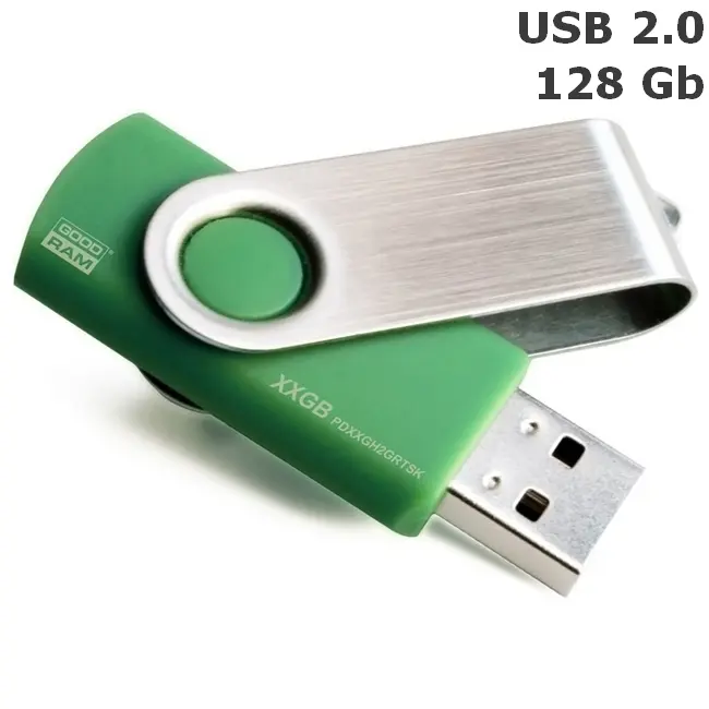 Флешка 'GoodRAM' 'TWISTER' 128 Gb USB 2.0 зеленая Серебристый Зеленый 6376-04
