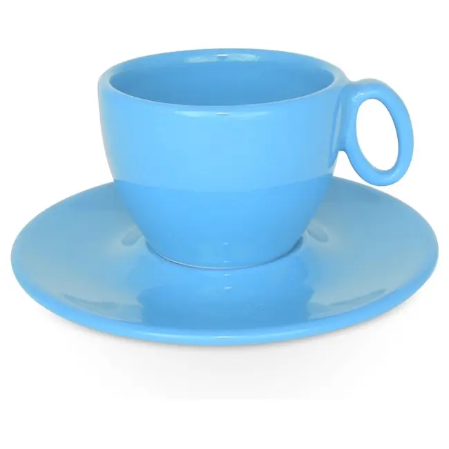 Чашка керамическая Coco S с блюдцем 160 мл Голубой 1731-10