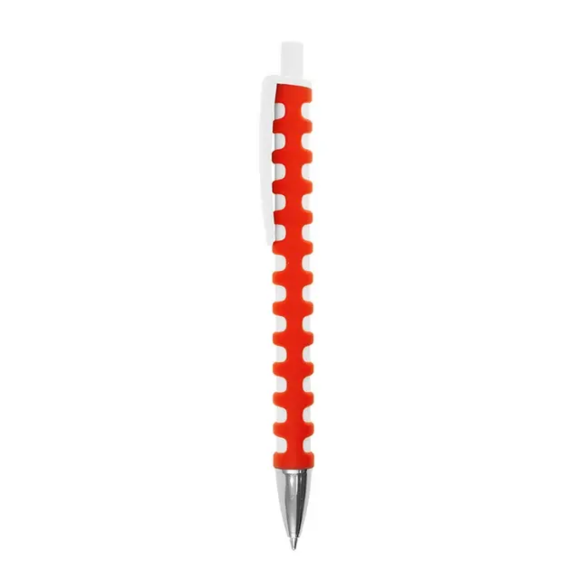 Ручка шариковая Красный Серебристый Белый 12085-02