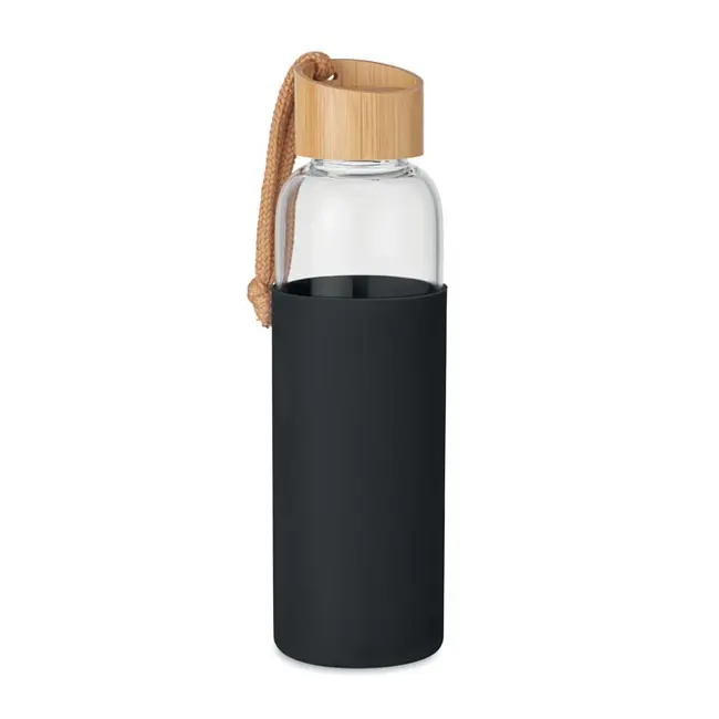 Пляшка скляна 'CHAI' в силіконі 500мл Древесный Коричневый Черный 15184-01