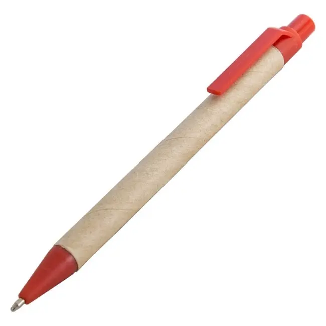 Ручка ЕКО кулькова паперова Красный 14735-02